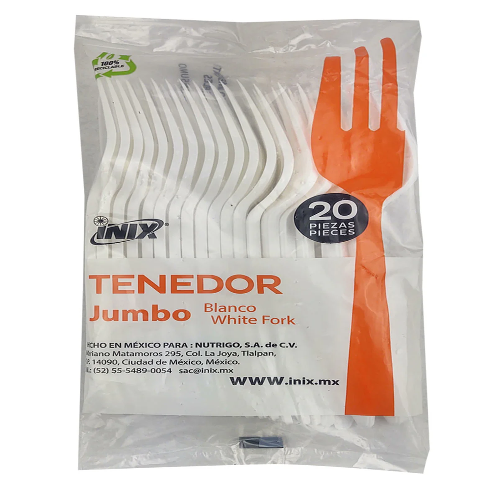 Tenedor Jumbo INIX / 20pz