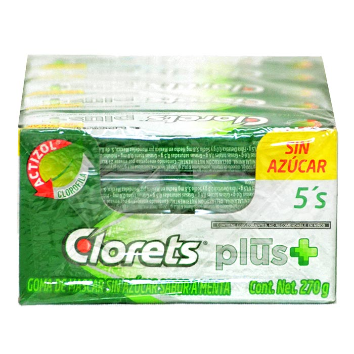 Clorets Plus 5s TA c/20 pzs