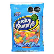 lucky gummys lombriz neon 1 kg/8b