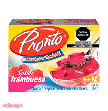 gelatina pronto frambueza 84 grs.